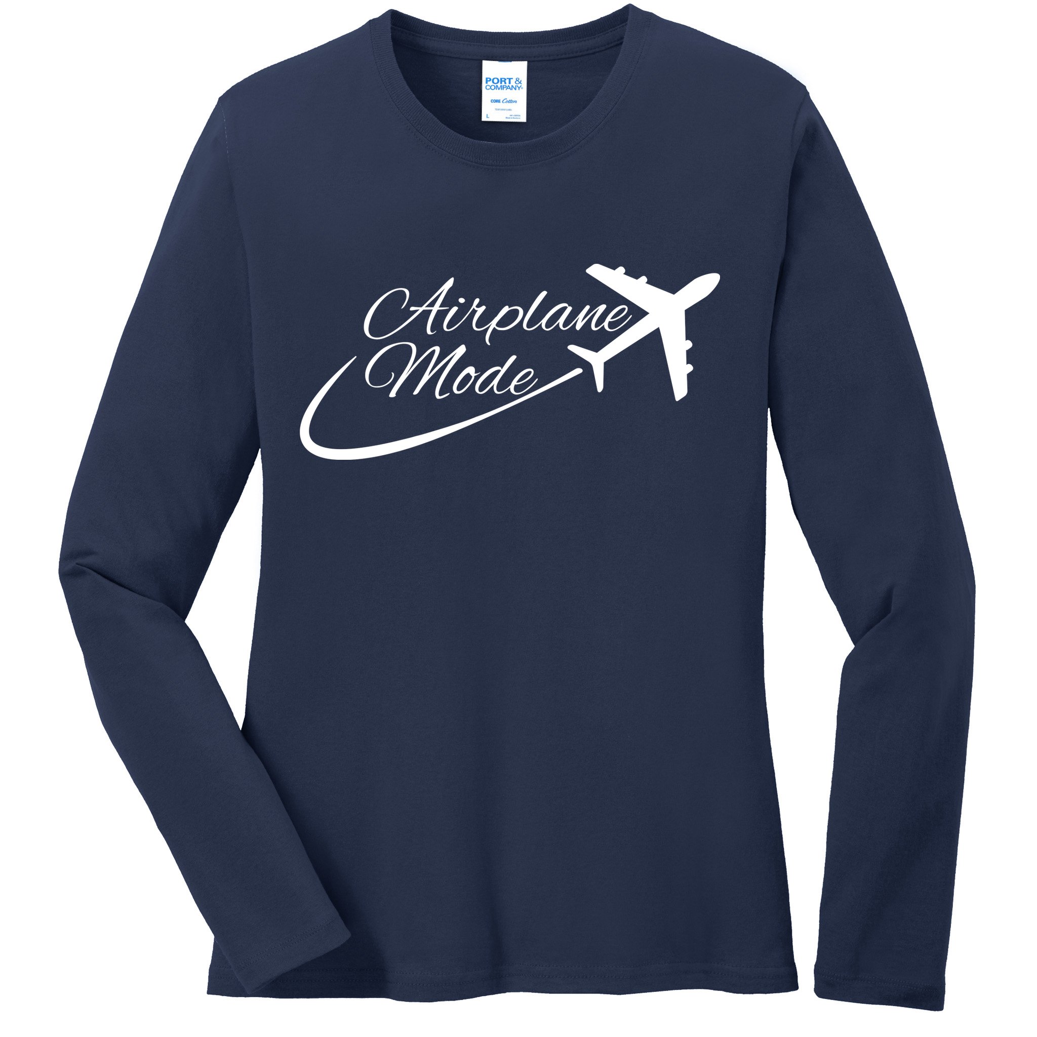 Airplane Mode Ladies Long Sleeve Shirt