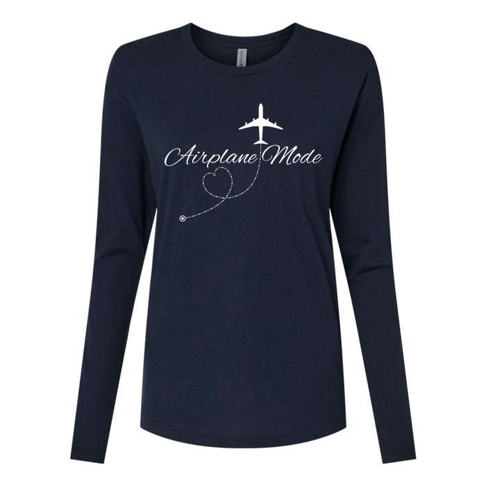 Airplane Mode Womens Cotton Relaxed Long Sleeve T-Shirt