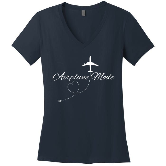 Airplane Mode Women's V-Neck T-Shirt