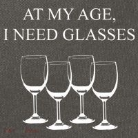 At My Age I Need Glasses Funny Wine Cotton Canvas Backpack