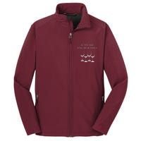 At My Age I Need Glasses Funny Wine Core Soft Shell Jacket