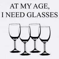 At My Age I Need Glasses Funny Wine Garment-Dyed Sweatshirt