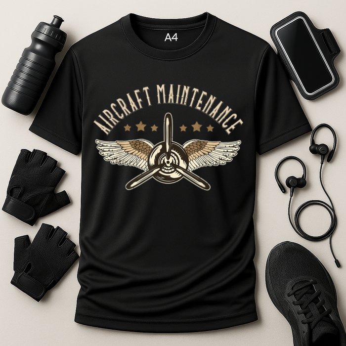 Aircraft Maintenance Airplane Mechanics Aircraft Mechanic Cooling Performance Crew T-Shirt