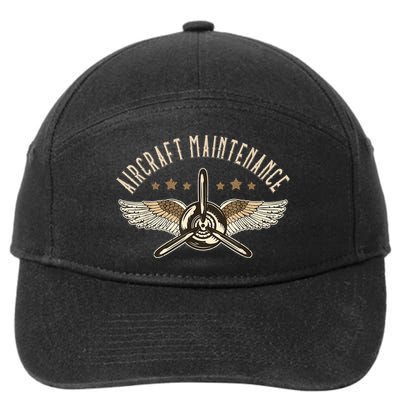 Aircraft Maintenance Airplane Mechanics Aircraft Mechanic 7-Panel Snapback Hat