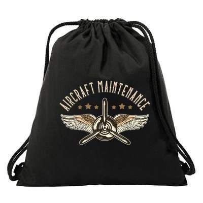 Aircraft Maintenance Airplane Mechanics Aircraft Mechanic Drawstring Bag