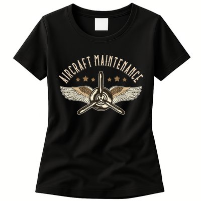 Aircraft Maintenance Airplane Mechanics Aircraft Mechanic Womens T-Shirt