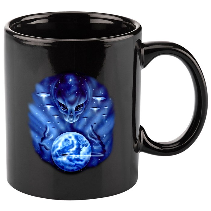 Alien Master 11oz C Handle Ceramic Mug