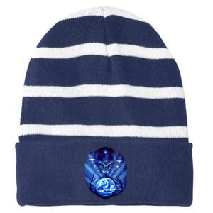 Alien Master Striped Beanie with Solid Band