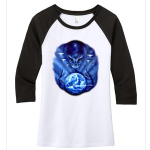 Alien Master Women's Tri-Blend 3/4-Sleeve Raglan Shirt