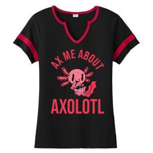 Ax Me About Axolotl Ladies Halftime Notch Neck Tee