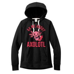 Ax Me About Axolotl Women's Fleece Hoodie