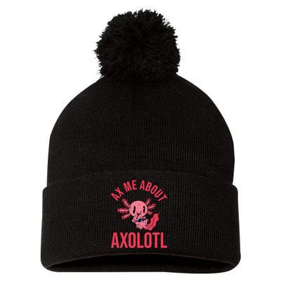 Ax Me About Axolotl Pom Pom 12in Knit Beanie