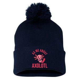 Ax Me About Axolotl Pom Pom 12in Knit Beanie