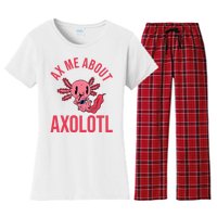 Ax Me About Axolotl Women's Flannel Pajama Set