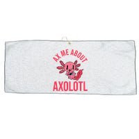 Ax Me About Axolotl Large Microfiber Waffle Golf Towel