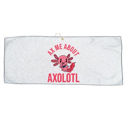 Ax Me About Axolotl Large Microfiber Waffle Golf Towel