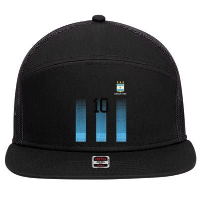 Argentinian Mom Argentina Mommy Mama Argentine Flag 7 Panel Mesh Trucker Snapback Hat