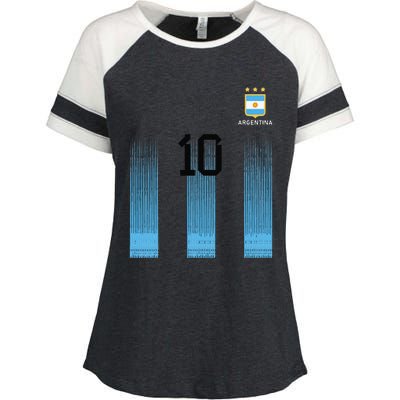 Argentinian Mom Argentina Mommy Mama Argentine Flag Enza Ladies Jersey Colorblock Tee