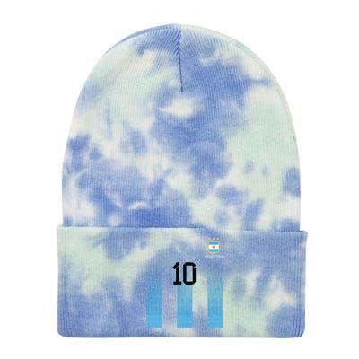 Argentinian Mom Argentina Mommy Mama Argentine Flag Tie Dye 12in Knit Beanie