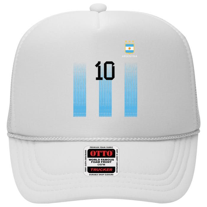 Argentinian Mom Argentina Mommy Mama Argentine Flag High Crown Mesh Back Trucker Hat