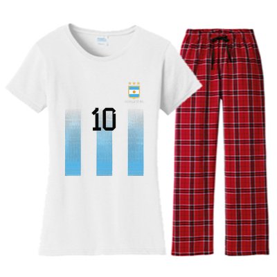 Argentinian Mom Argentina Mommy Mama Argentine Flag Women's Flannel Pajama Set