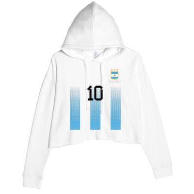 Argentinian Mom Argentina Mommy Mama Argentine Flag Crop Fleece Hoodie