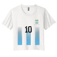 Argentinian Mom Argentina Mommy Mama Argentine Flag Women's Crop Top Tee