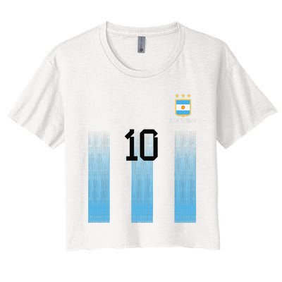 Argentinian Mom Argentina Mommy Mama Argentine Flag Women's Crop Top Tee