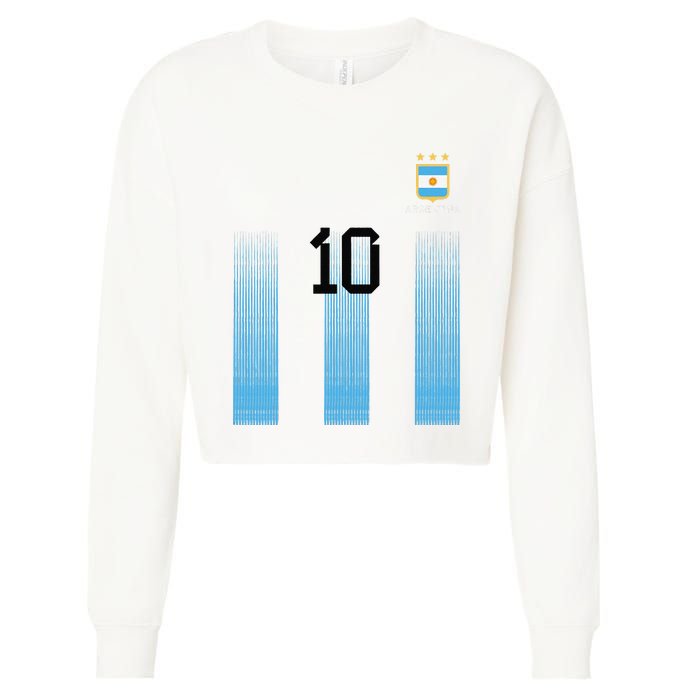 Argentinian Mom Argentina Mommy Mama Argentine Flag Cropped Pullover Crew