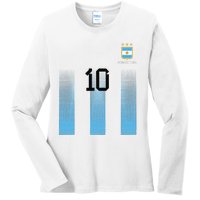 Argentinian Mom Argentina Mommy Mama Argentine Flag Ladies Long Sleeve Shirt