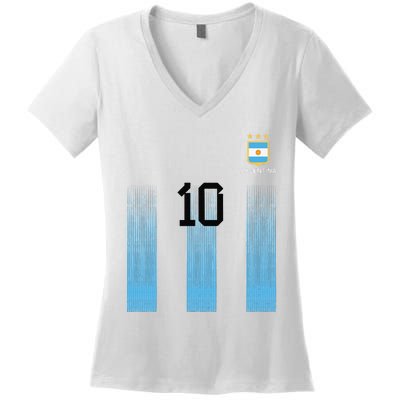 Argentinian Mom Argentina Mommy Mama Argentine Flag Women's V-Neck T-Shirt