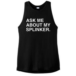 Ask Me About My Splinker Ladies PosiCharge Tri-Blend Wicking Tank