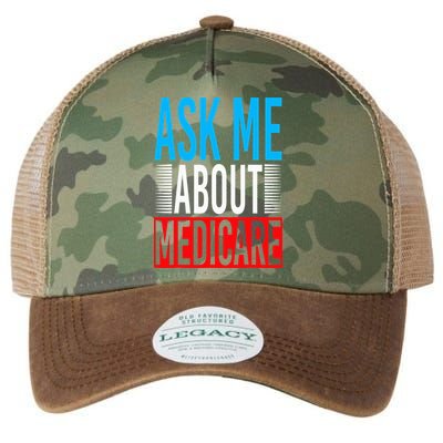 Ask Me About Medicare Insurance Agent Sales Marketing Legacy Tie Dye Trucker Hat