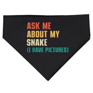 Ask Me About My Snake I Have Pictures Sassy Snake Lover USA-Made Doggie Bandana