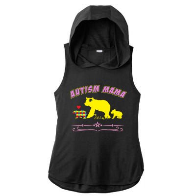 Autism Mama Autism Awareness Gift Ladies PosiCharge Tri-Blend Wicking Draft Hoodie Tank