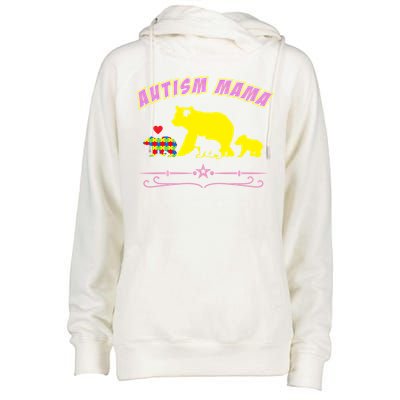 Autism Mama Autism Awareness Gift Womens Funnel Neck Pullover Hood