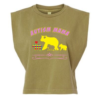 Autism Mama Autism Awareness Gift Garment-Dyed Women's Muscle Tee