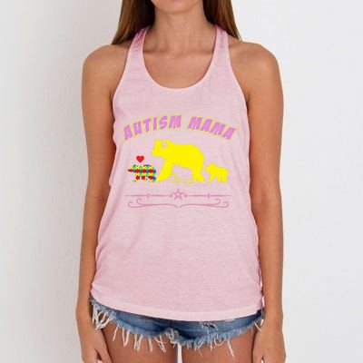 Autism Mama Autism Awareness Gift Women's Knotted Racerback Tank