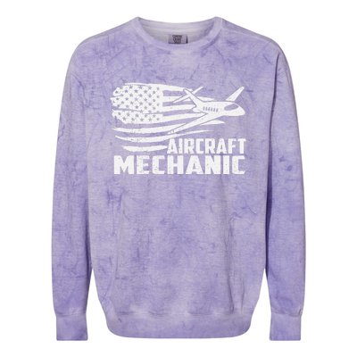 Aircraft Mechanic - Aviation Airplane Maintenance Engineer Colorblast Crewneck Sweatshirt