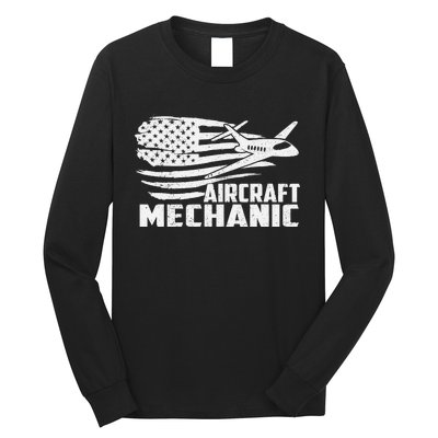 Aircraft Mechanic - Aviation Airplane Maintenance Engineer Long Sleeve Shirt