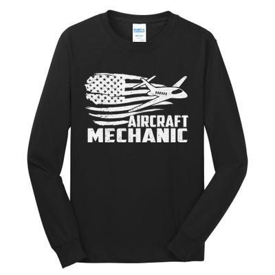 Aircraft Mechanic - Aviation Airplane Maintenance Engineer Tall Long Sleeve T-Shirt