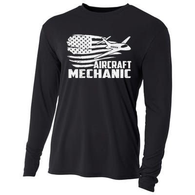 Aircraft Mechanic - Aviation Airplane Maintenance Engineer Cooling Performance Long Sleeve Crew