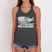 Aircraft Mechanic - Aviation Airplane Maintenance Engineer Women's Knotted Racerback Tank