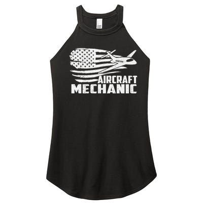 Aircraft Mechanic - Aviation Airplane Maintenance Engineer Women’s Perfect Tri Rocker Tank