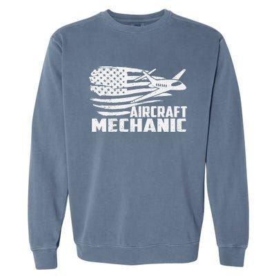 Aircraft Mechanic - Aviation Airplane Maintenance Engineer Garment-Dyed Sweatshirt