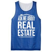 Ask Me About Real Estate Agent Realtor Gift Mesh Reversible Basketball Jersey Tank