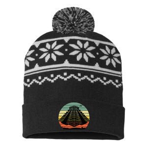 Aztec Mexican Art Cool Mayan Inca Love USA-Made Snowflake Beanie