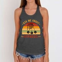 Ask Me About Hypnosis Gift Women's Knotted Racerback Tank