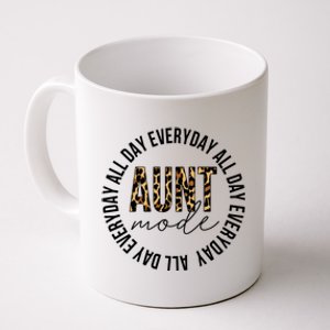 Aunt Mode All Day Everyday Funny Auntie Aunt Leopard Print Gift Coffee Mug