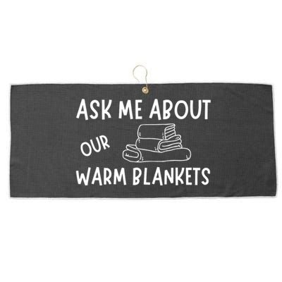 Ask Me About Our Warm Blankets Large Microfiber Waffle Golf Towel